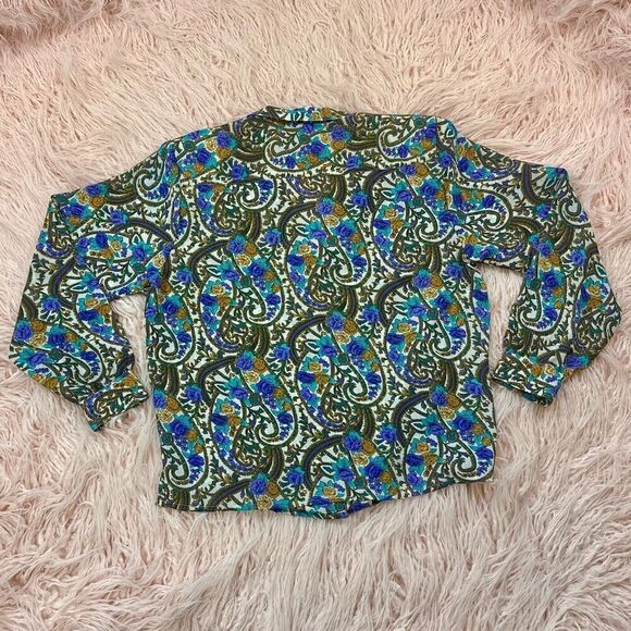 Women’s Size 16 Vintage Paisley Blouse - Picture 3 of 3